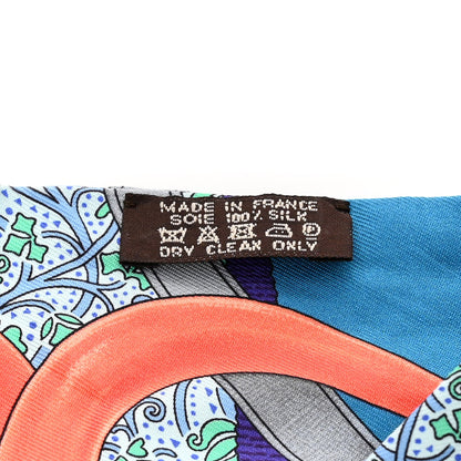Hermes Silk Grand Manege Fleuri Twilly Vert 3 of 4