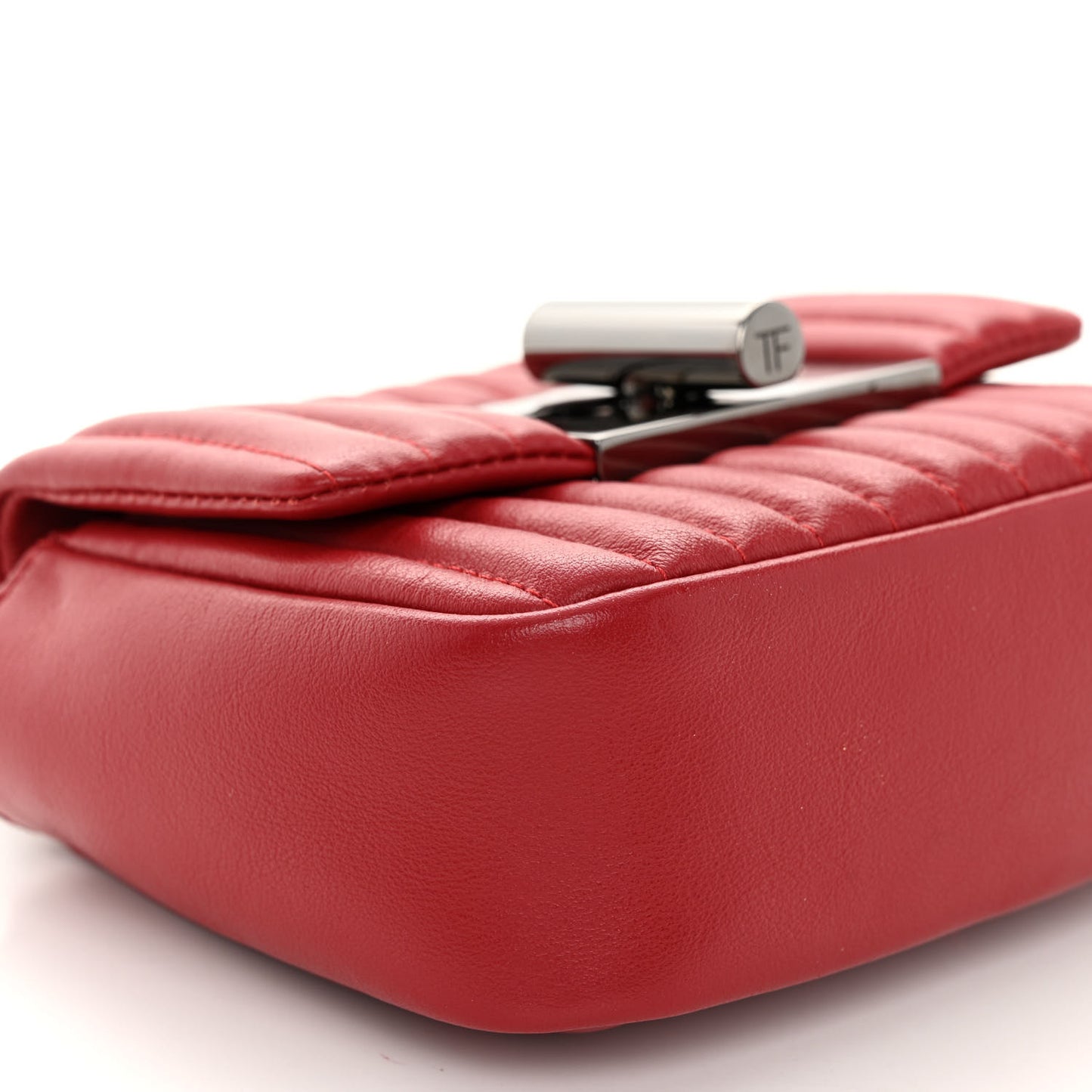 TOM FORD Calfskin Quilted Small Natalia Shoulder Bag Fire