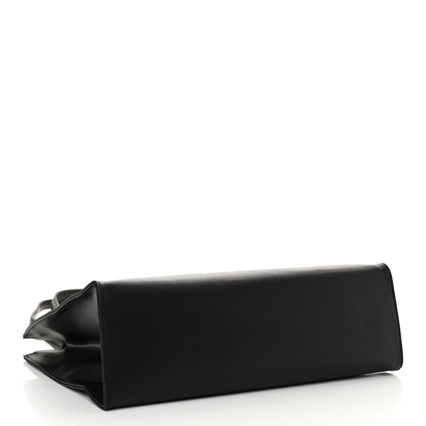 Vegan Leather Medium Shopping Bag Black