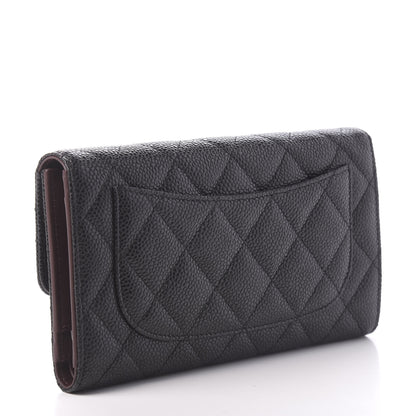 Chanel Caviar Quilted Large Flap Wallet Black 3 of 12