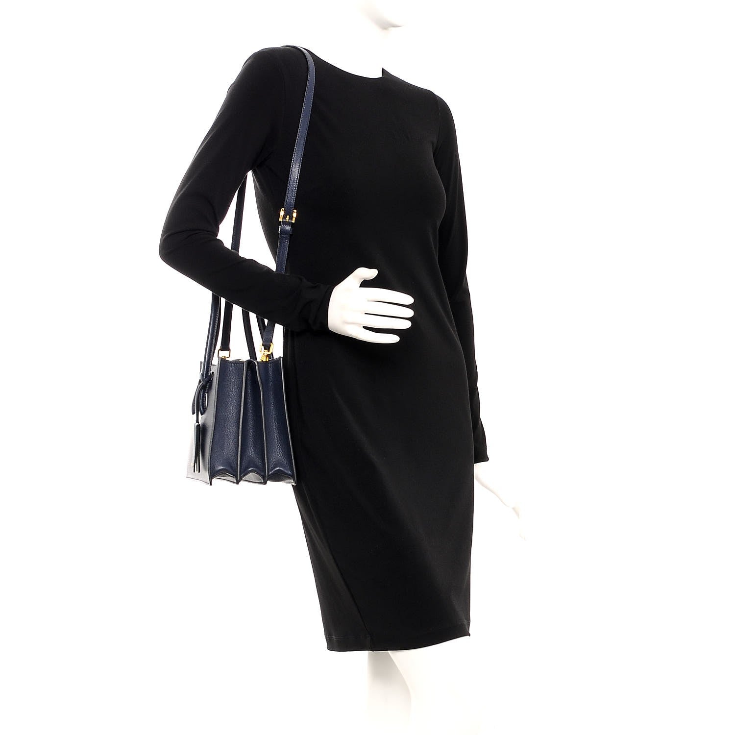 Miu Miu Goatskin Madras Tote Baltico 2 of 11