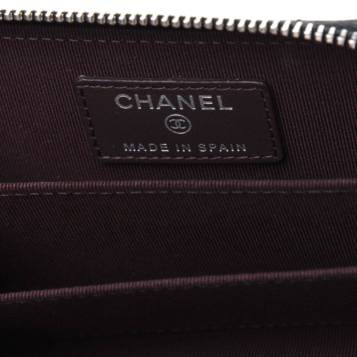 Caviar Quilted Zip Coin Purse Black