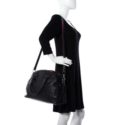 Christian Louboutin Calfskin Panettone Spiked Large Ranch Black 2 of 9