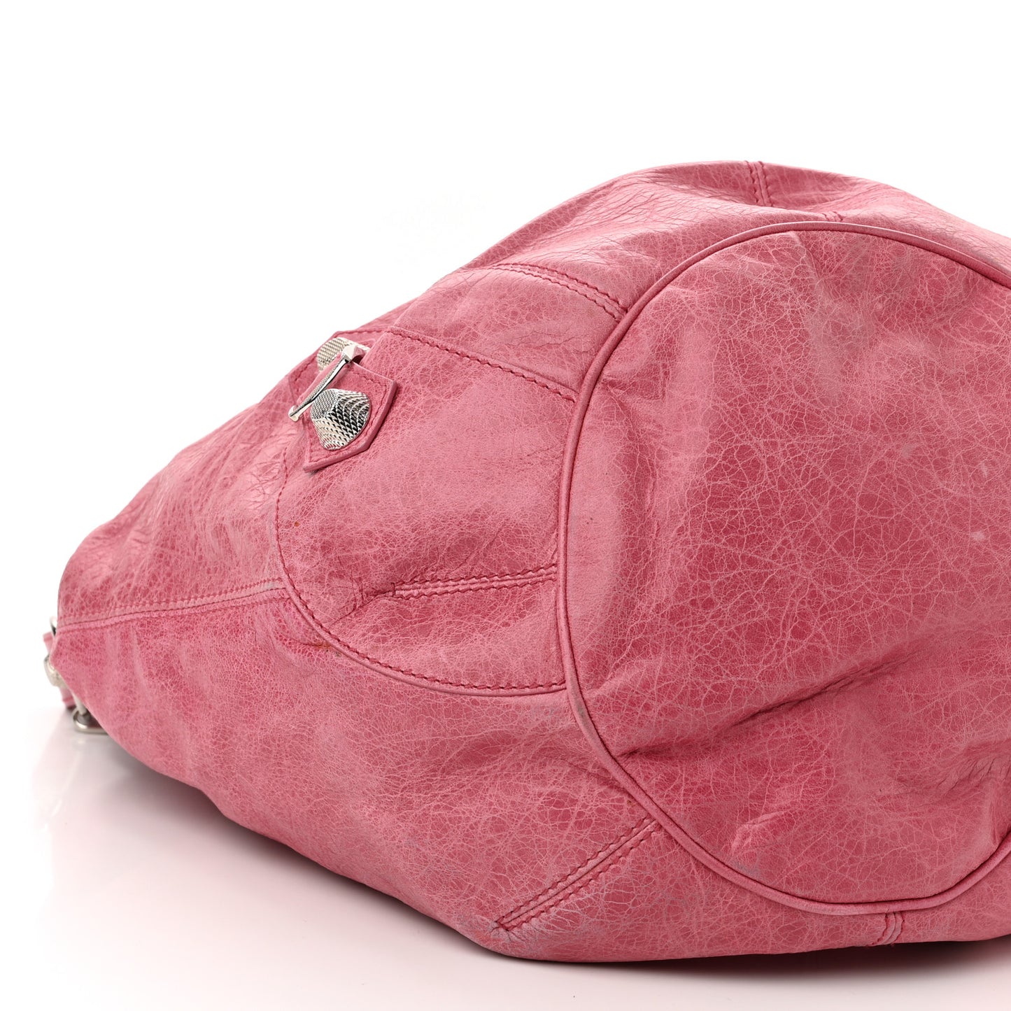 Agneau Giant 21 Silver Hardware Pompon Framboise