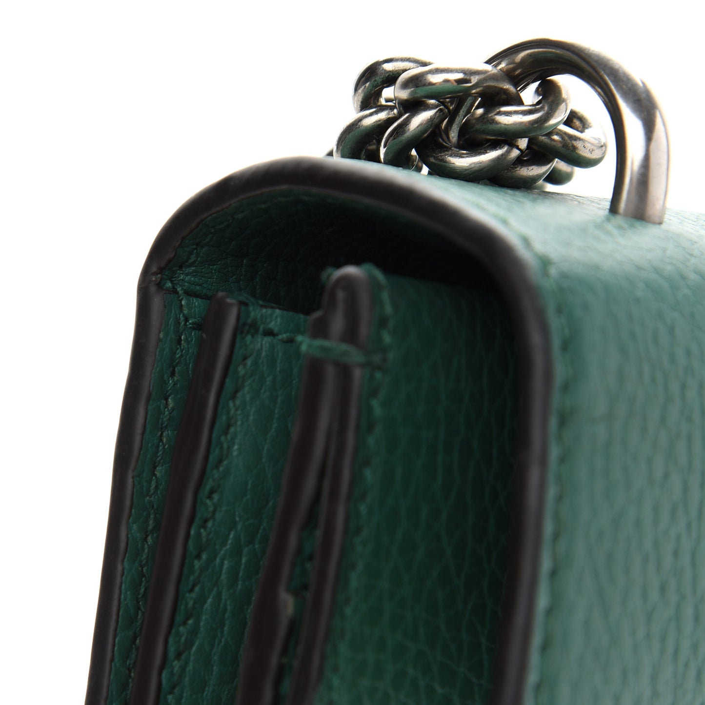 Pebbled Calfskin Small Dionysus Shoulder Bag Emerald