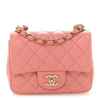 Chanel Lambskin Quilted Mini Square Flap Pink 1 of 10