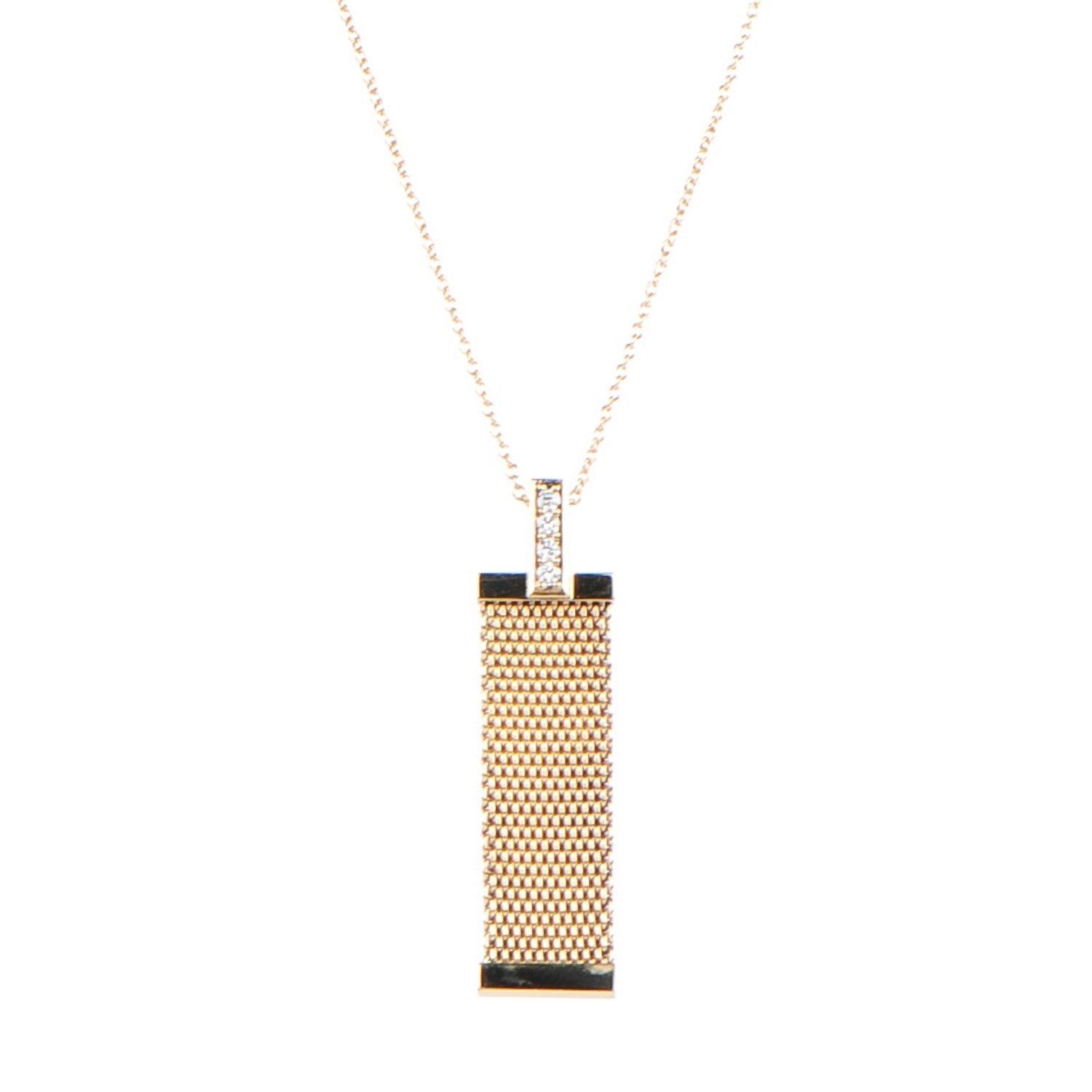 Tiffany 18K Yellow Gold Diamond Somerset Pendant Necklace 1 of 4