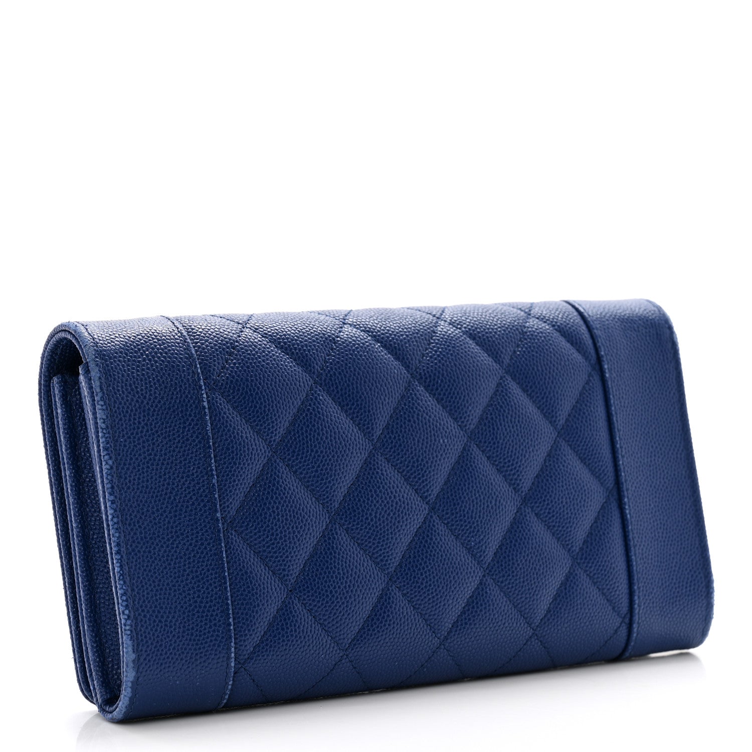 Chanel Caviar Quilted Mademoiselle Vintage Flap Wallet Blue 3 of 11