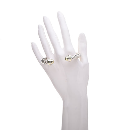 David Yurman Sterling Silver 14K Yellow Gold 7mm Cable Classics Bracelet 2 of 5