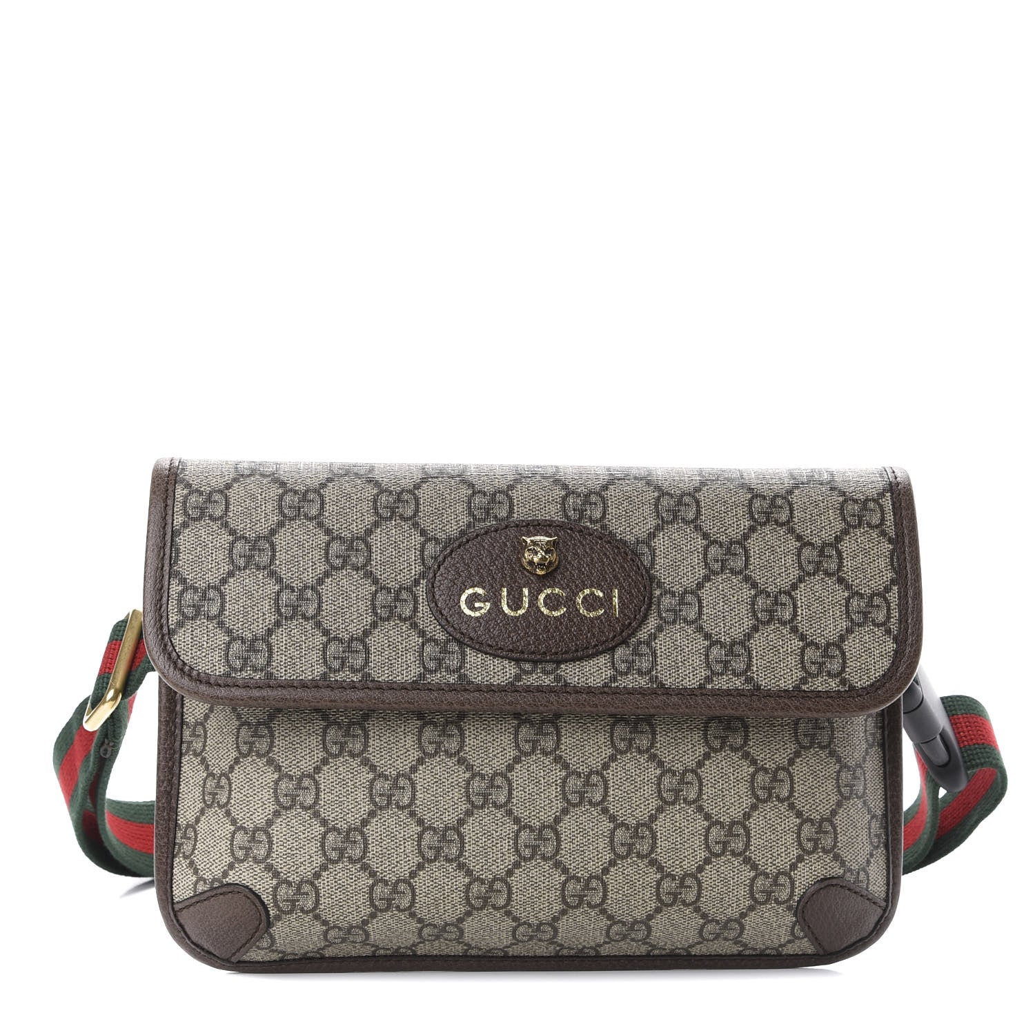 Gucci GG Supreme Monogram Neo Vintage Web Belt Bag Brown 1 of 10