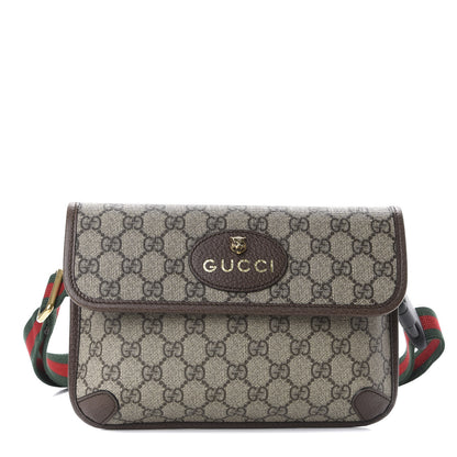 Gucci GG Supreme Monogram Neo Vintage Web Belt Bag Brown 1 of 10