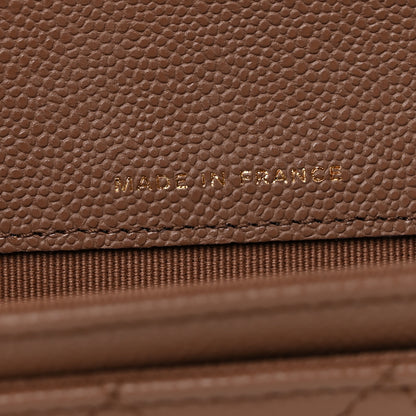Chanel Caviar Quilted Flap Card Holder Wallet Brown 6 of 9
