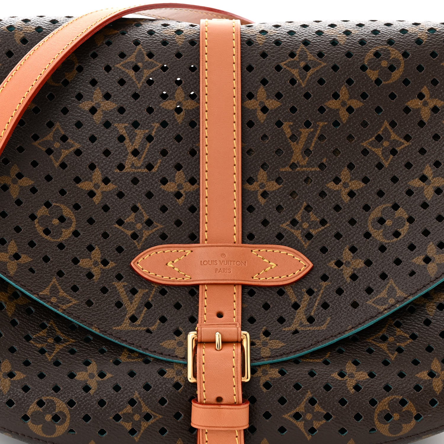 Louis Vuitton Monogram SC Flore Saumur Teal 8 of 10