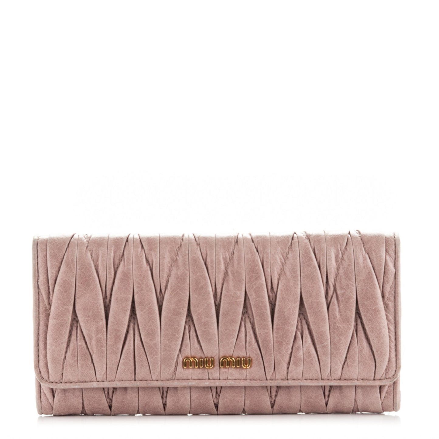 Nappa Matelasse Lux Flap Wallet Mughetto
