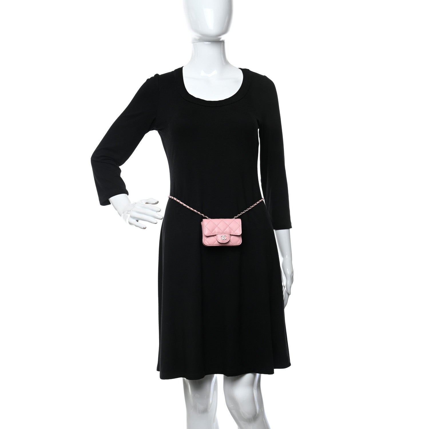 Chanel Caviar Quilted Mini Chain Belt Bag Light Pink 2 of 11