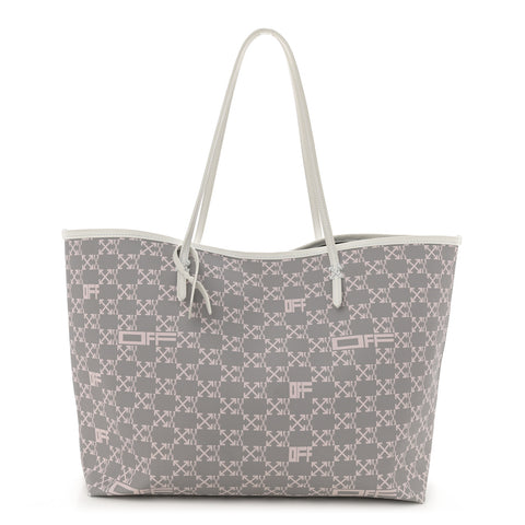 Coated Canvas Arrow Print Day Off Tote Bag White