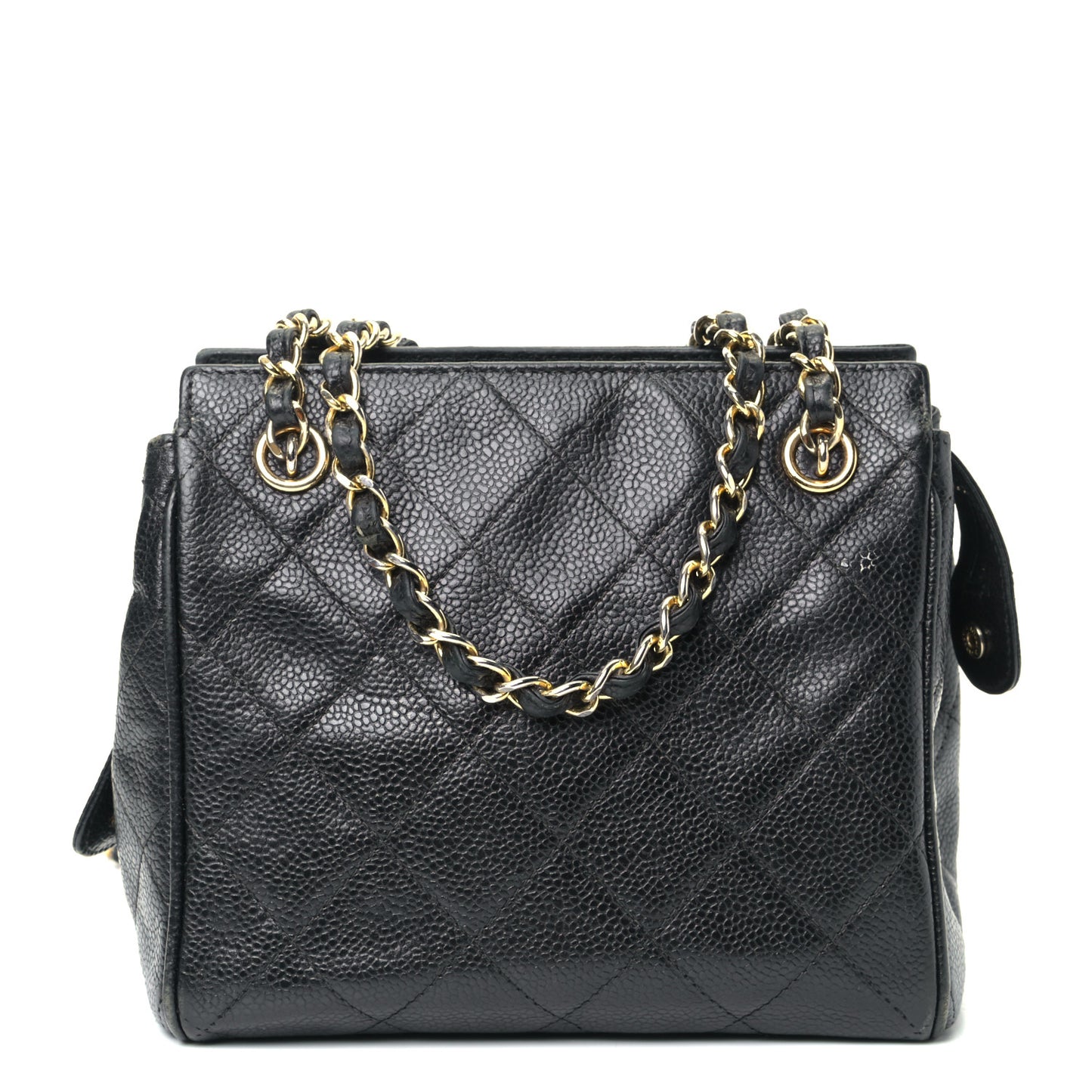 Caviar Quilted Small Shoulder Bag Black