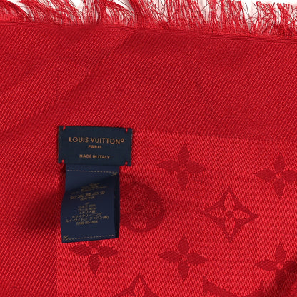 Louis Vuitton Wool Silk Monogram Denim Shawl Pomme D'Amour 3 of 3