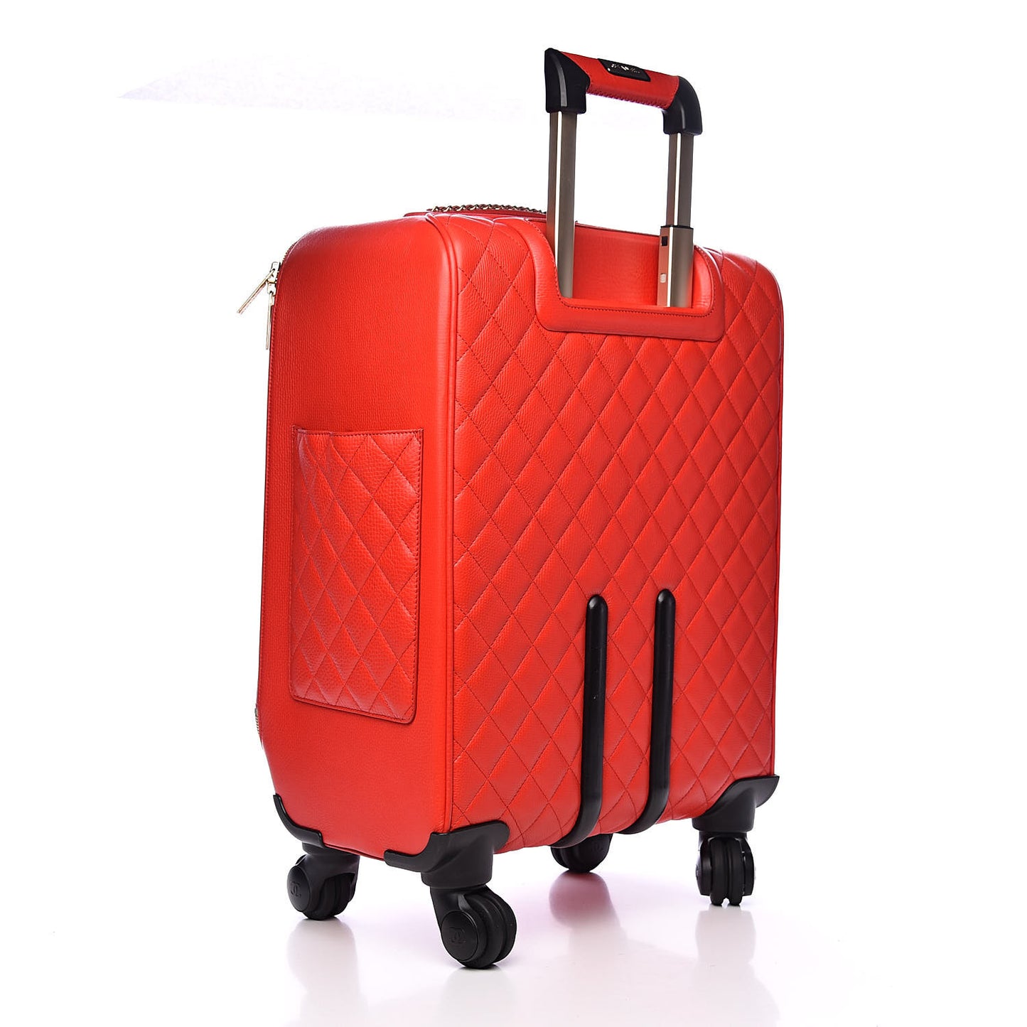 Calfskin Quilted Coco Case Trolley Red