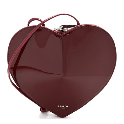 Alaia Patent Calfskin Le Coeur Bag Garnet Red 1 of 11