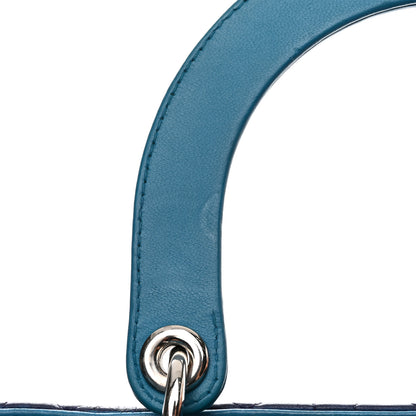 Christian Dior Lambskin Cannage Medium Tri-Color Lady Dior Sapphire Fuchsia Turquoise 16 of 18