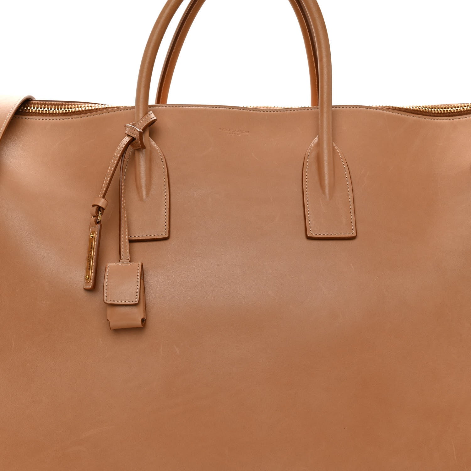 Saint Laurent Calfskin Large Sac de Jour Duffel Tan 7 of 9