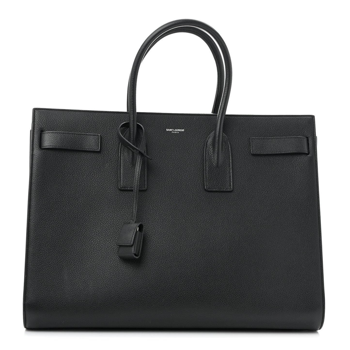 Grained Calfskin Large Sac De Jour Carryall Black