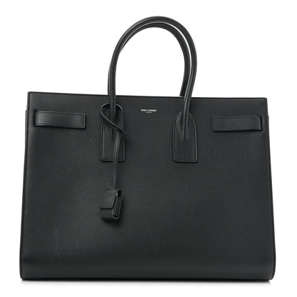 Saint Laurent Grained Calfskin Large Sac De Jour Carryall Black 1 of 15