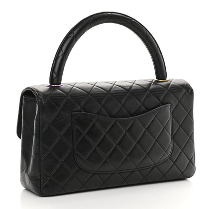 Chanel Lambskin Quilted Medium Rectangular Kelly Flap Bag Black 2 of 13