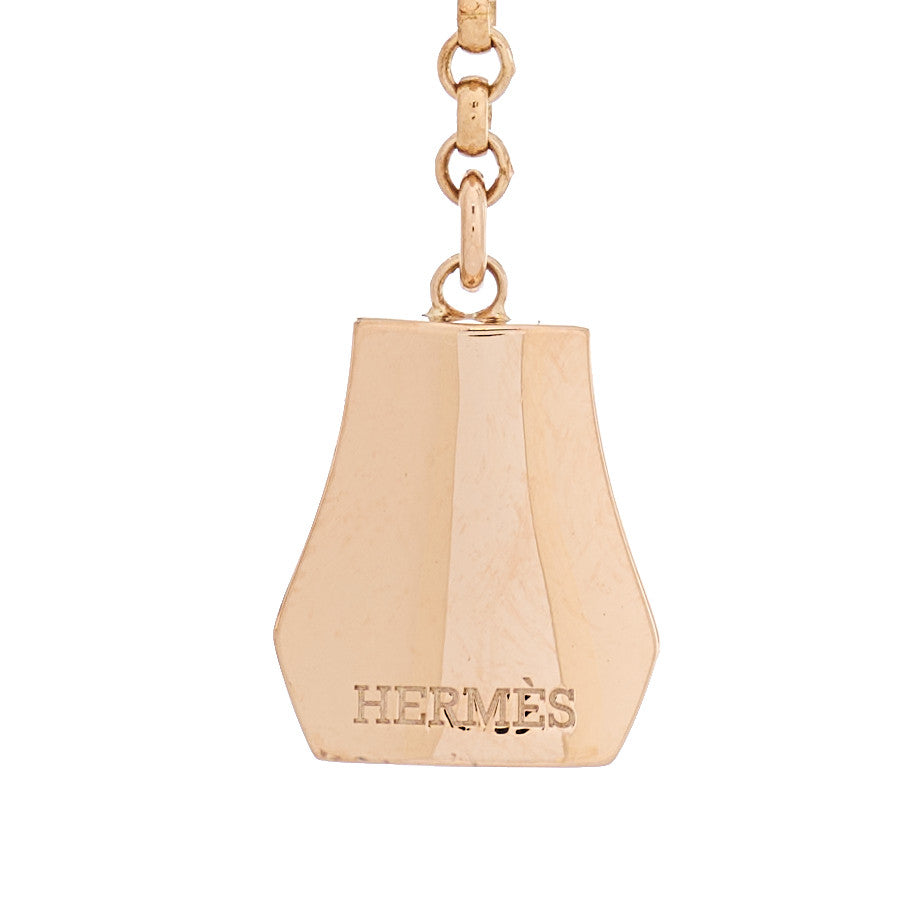 Hermes 18K Rose Gold Kelly Clochette Earrings 4 of 6