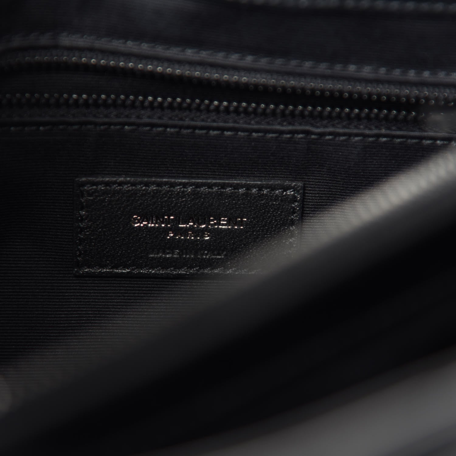 Saint Laurent Calfskin Y Quilted Monogram Medium Loulou Chain Satchel Black 8 of 11