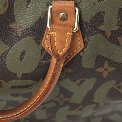Louis Vuitton Monogram Graffiti Speedy 30 Kaki 11 of 14