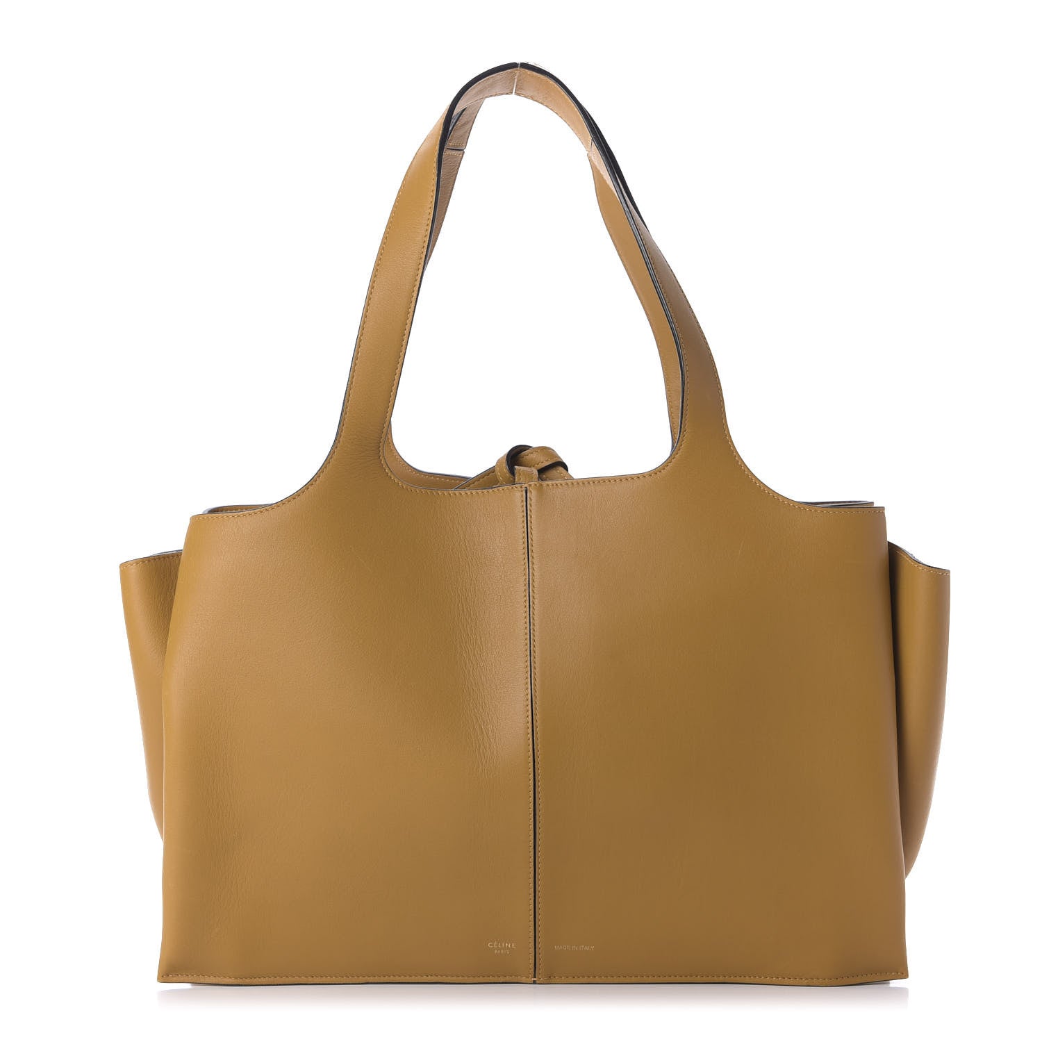 Celine Supple Natural Calfskin Medium Tri-Fold Bag Blonde 1 of 10