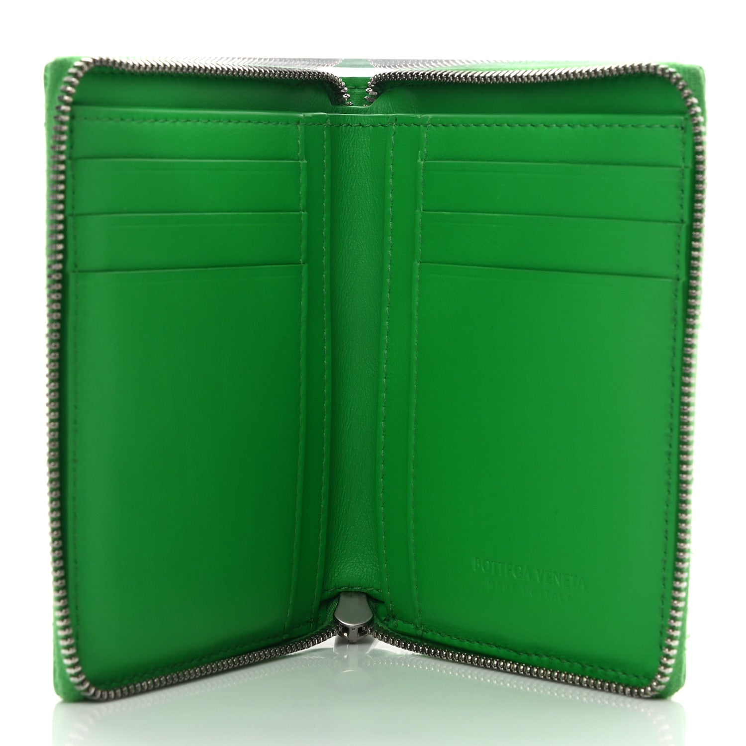 Bottega Veneta Nappa Maxi Intrecciato Zip Around Wallet Parakeet 5 of 9
