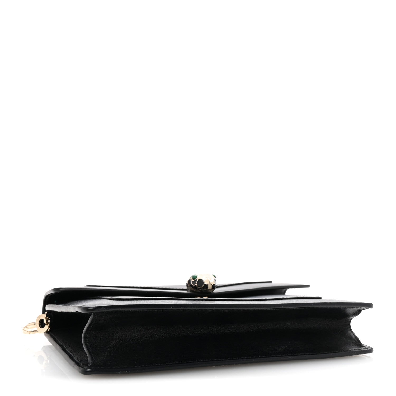 Bulgari Calfskin Serpenti Forever Chain Wallet Black 4 of 10