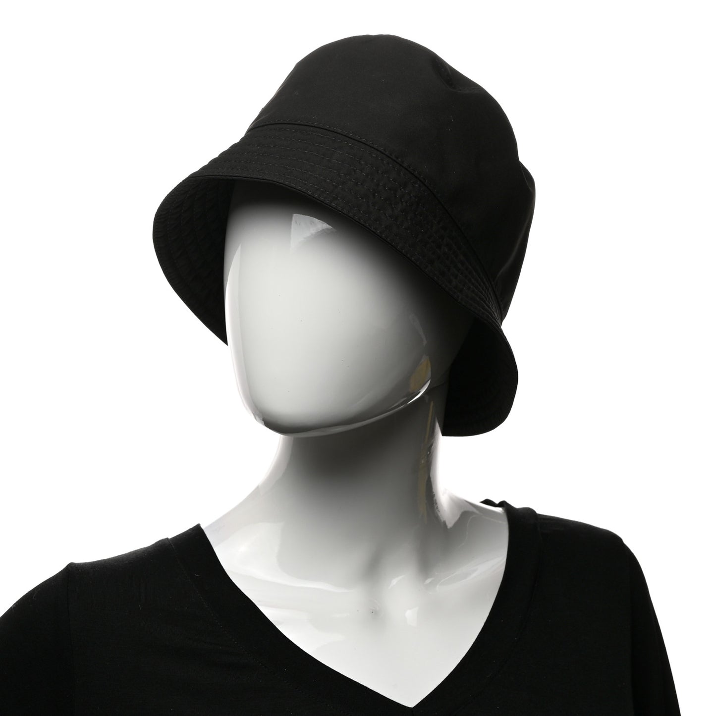Technical Nylon Linea Rossa Bucket Hat M Black