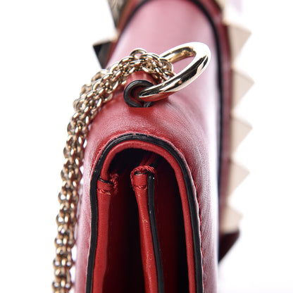 Valentino Garavani Vitello Large Glam Lock Rockstud Flap Red 17 of 18