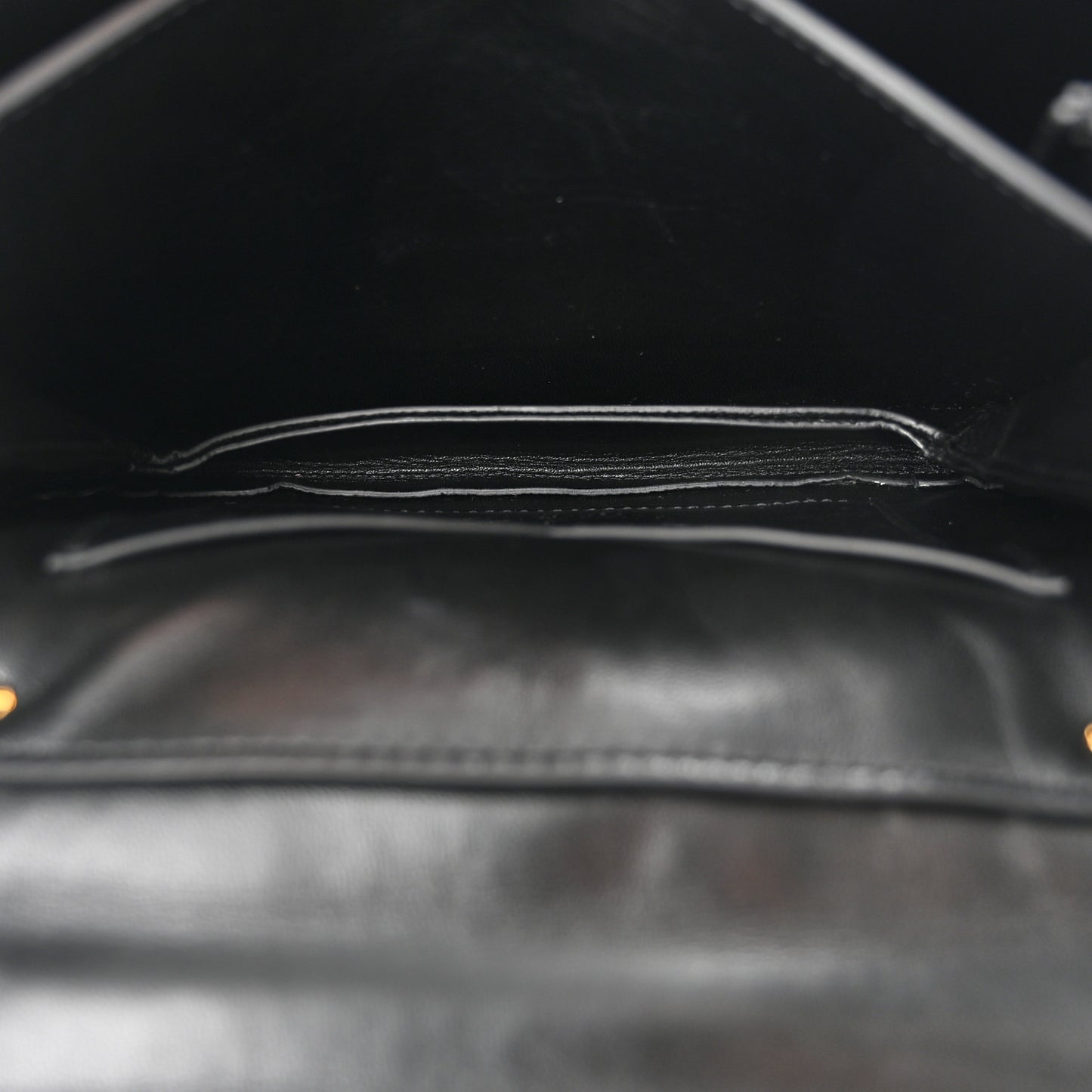 Calfskin Mount Envelope Bag Black