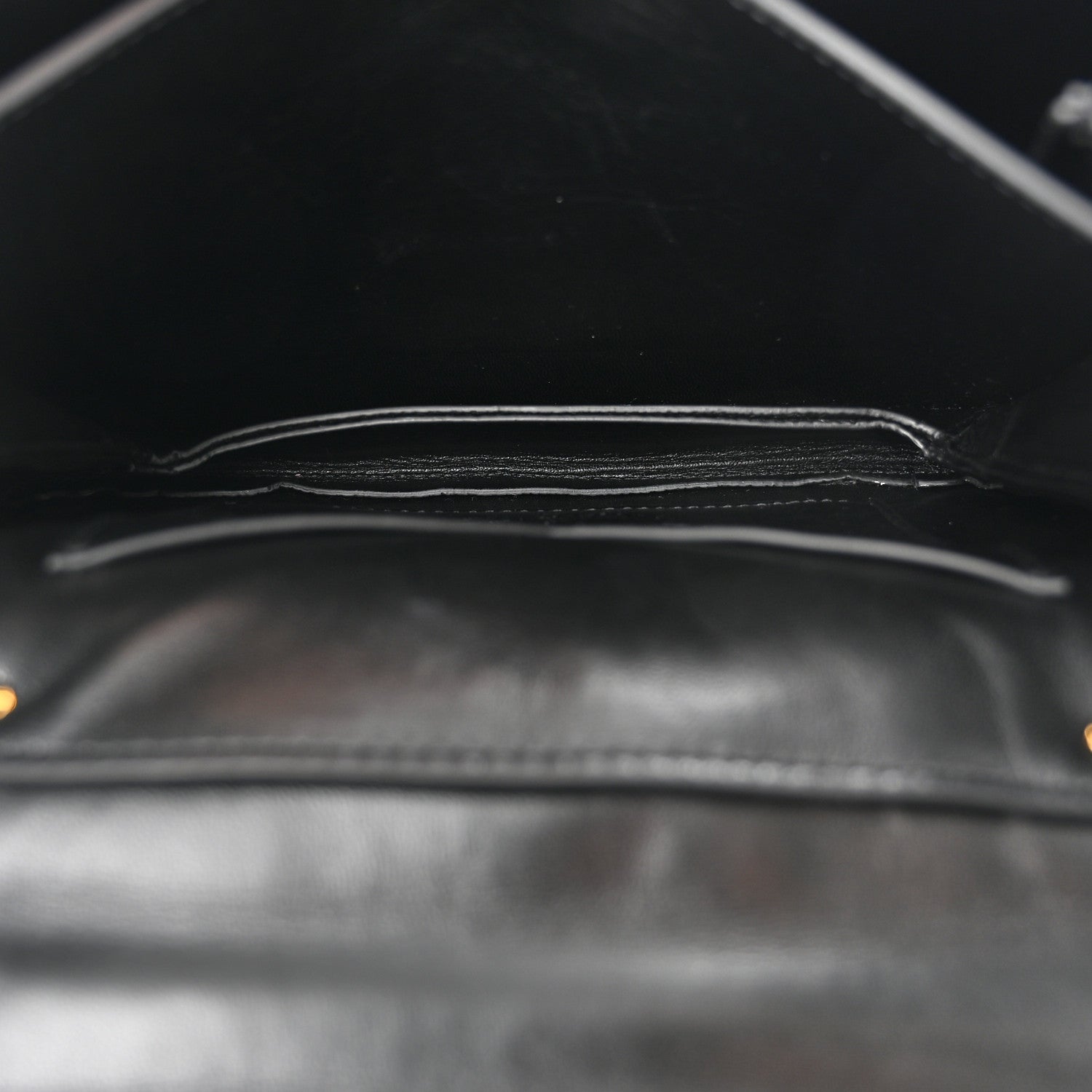 Bottega Veneta Calfskin Mount Envelope Bag Black 6 of 10