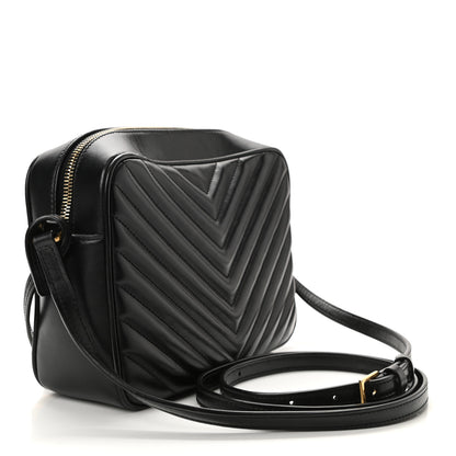 Saint Laurent Calfskin Matelasse Monogram Lou Camera Bag Black 3 of 10