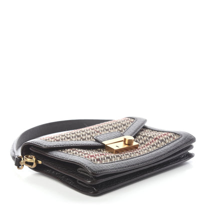 Prada Tweed Sound Shoulder Bag Ebano 4 of 9