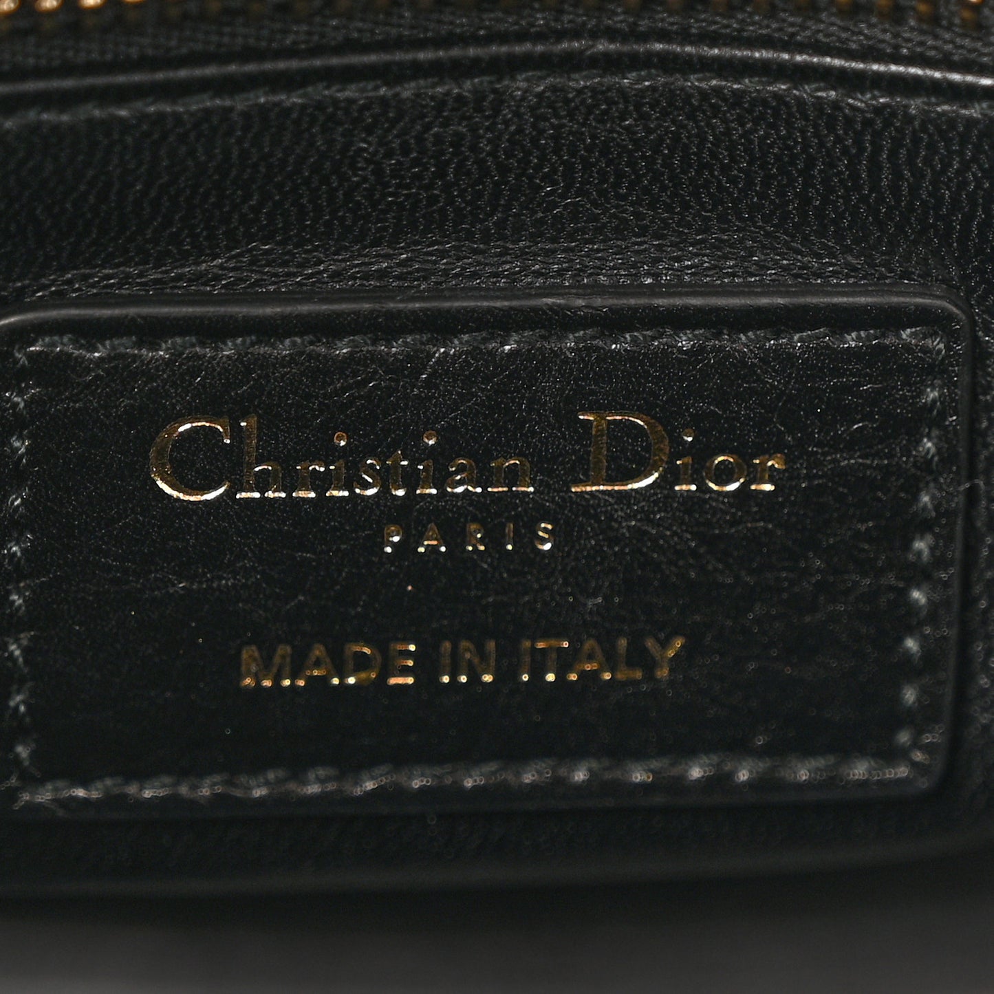 Calfskin Beaded Mini Lady Dior Black