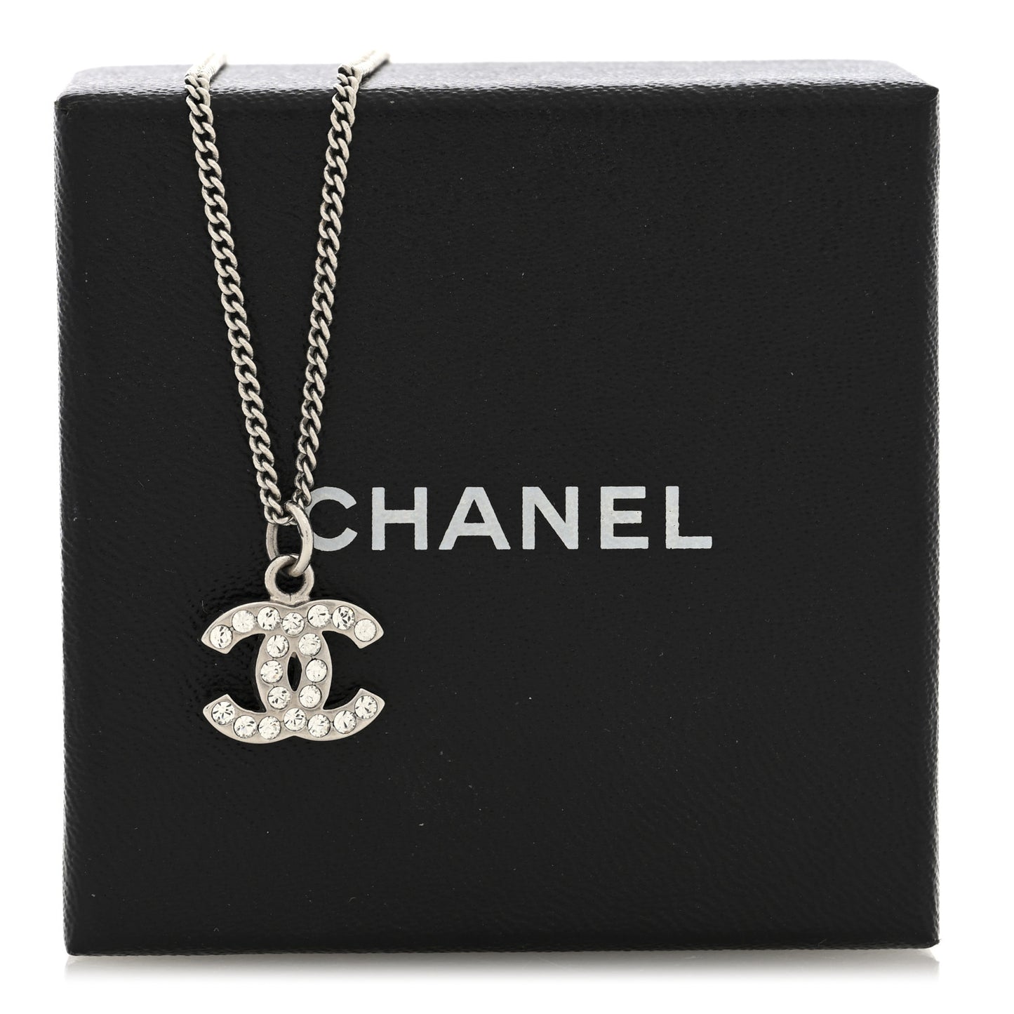 Crystal Timeless CC Necklace Silver