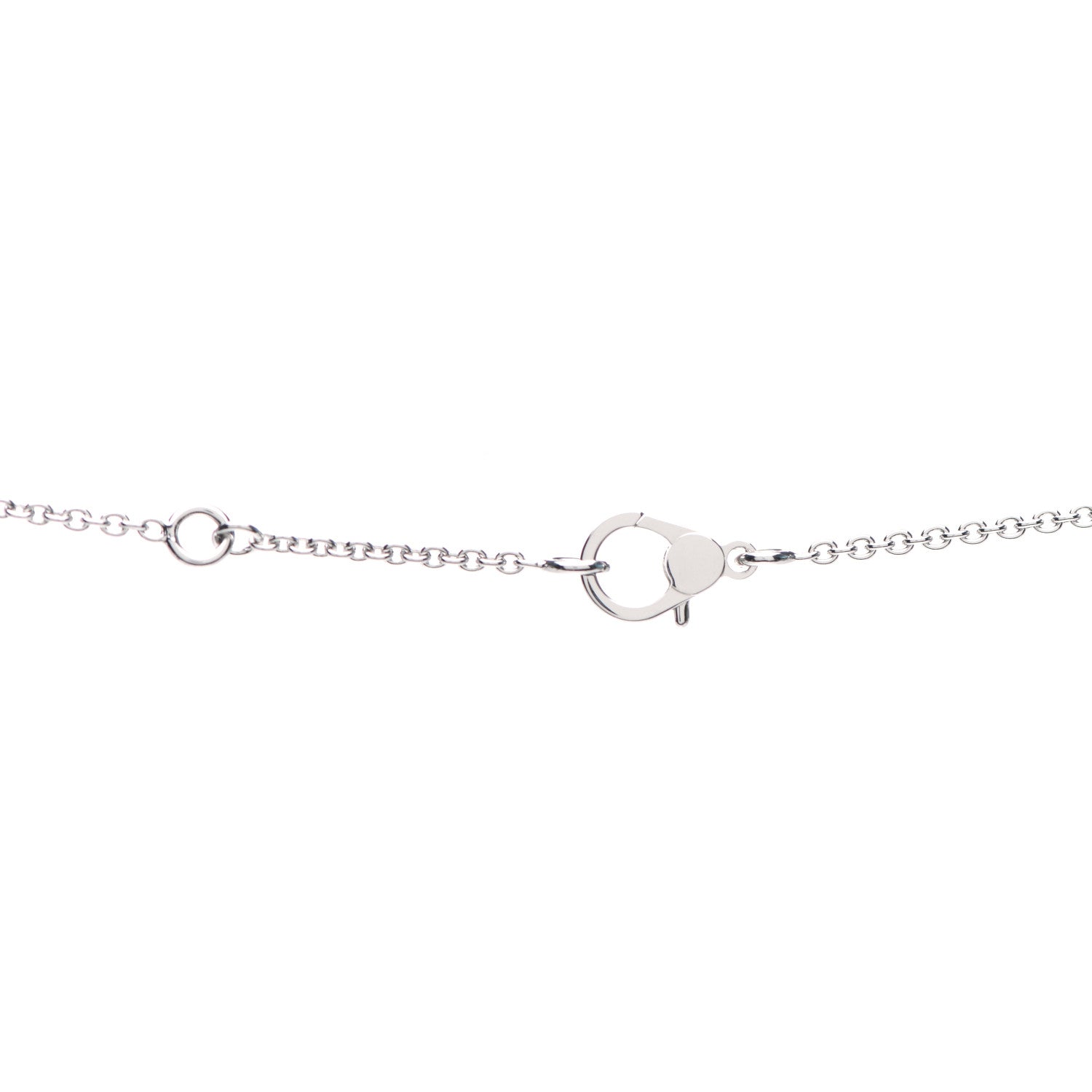 Hermes 18K White Gold Diamond Finesse Pendant Necklace 4 of 6