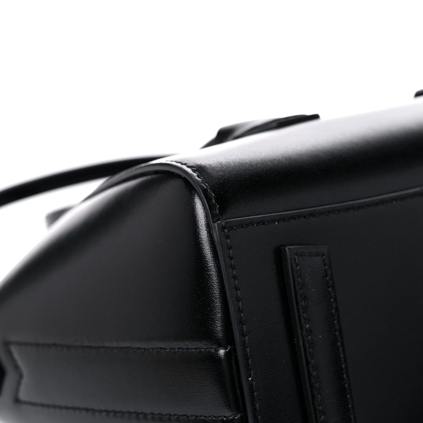 Box Calfskin Mini Lock Antigona Shoulder Bag Black