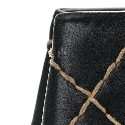 Chanel Calfskin Wild Stitch Shoulder Bag Black 11 of 11
