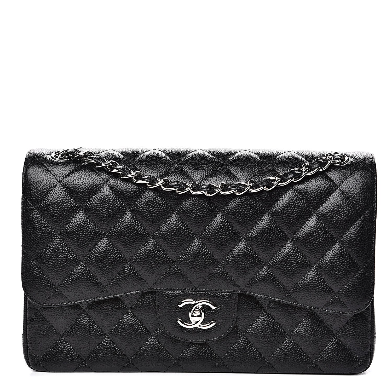 Chanel Caviar Quilted Jumbo Double Flap Black 1 of 10