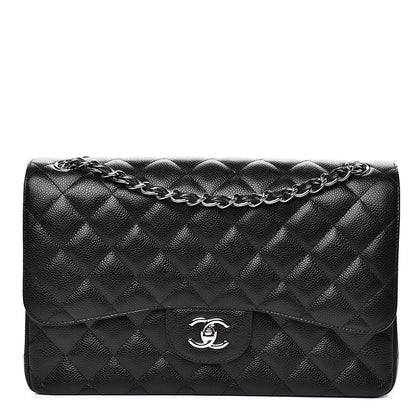 Chanel Caviar Quilted Jumbo Double Flap Black 1 of 10