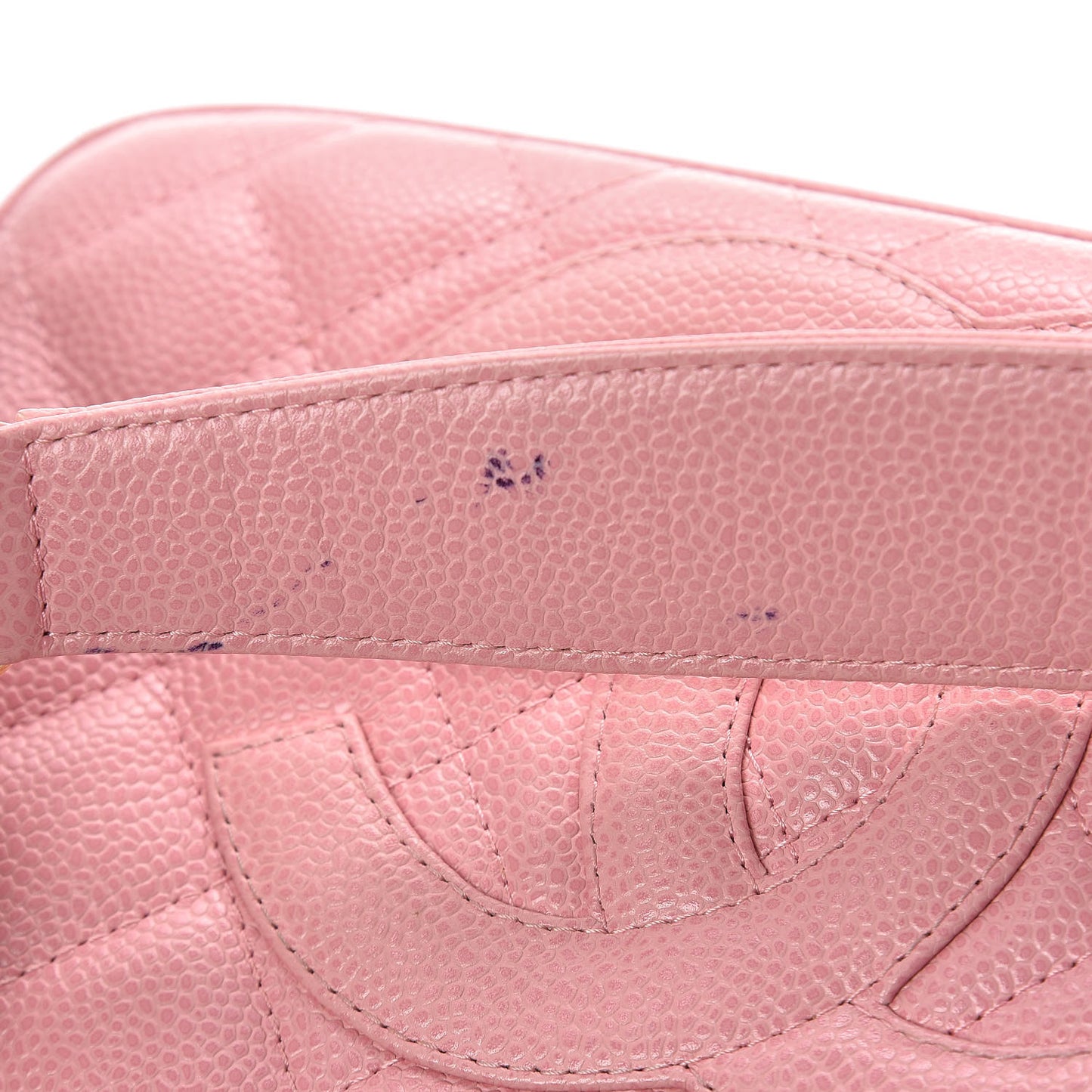 Caviar Quilted Pochette Pink