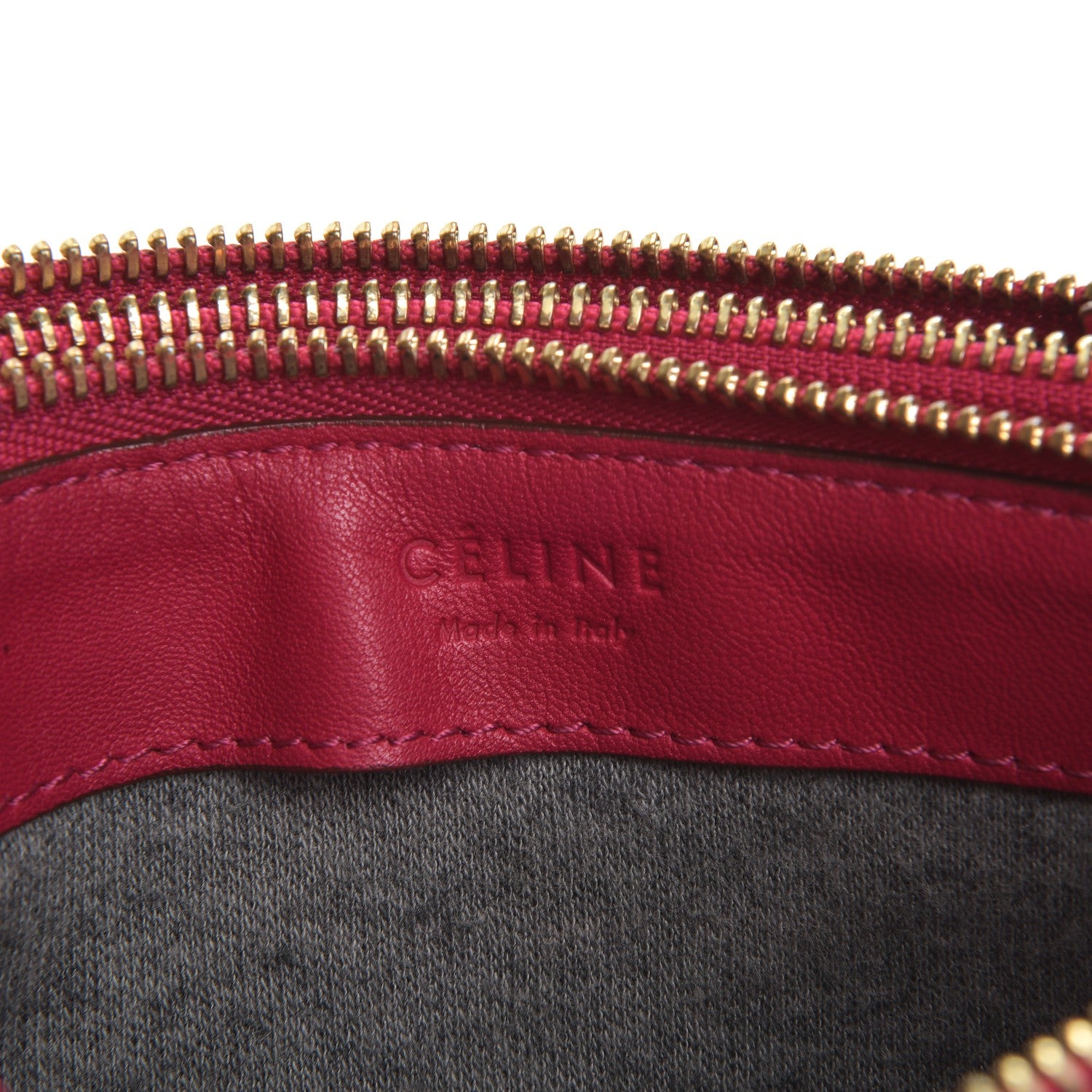 Celine Lambskin Small Trio Crossbody Bag Fuchsia 8 of 11